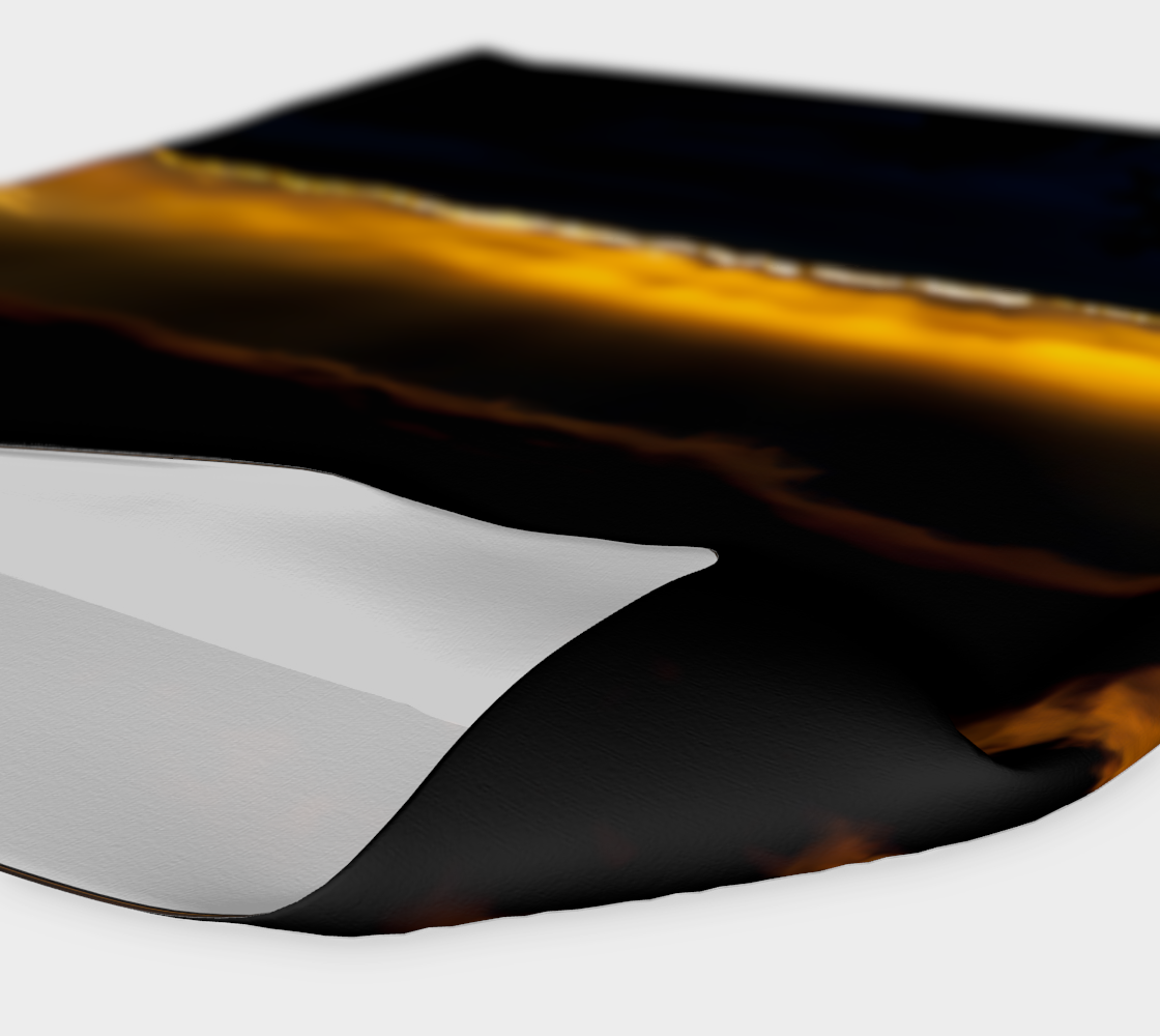 Headband and or neck gaiter features a image of a eagle perched high up in a tree as the sun sets over Parksville.