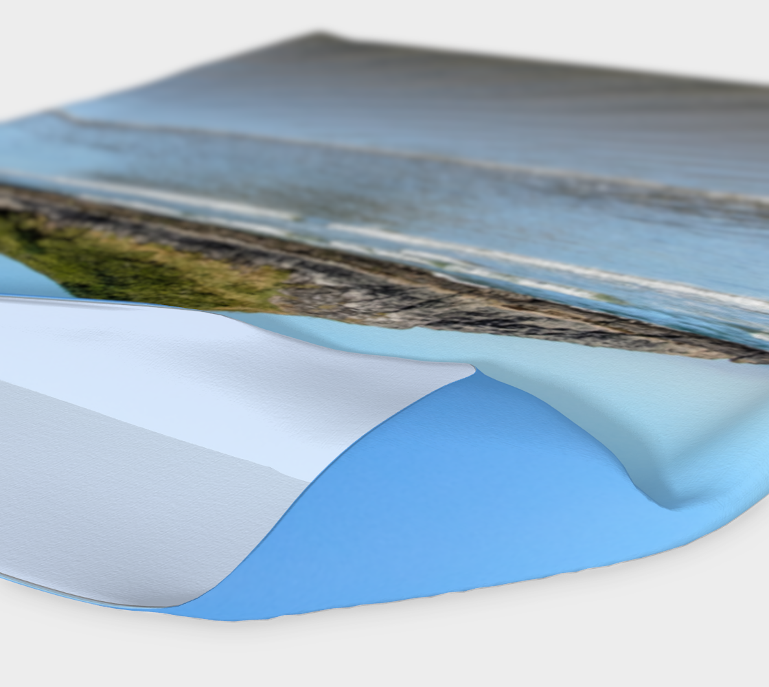 Lovekin Rock at Long Beach Tofino in the summer at low tide is featured on this headband neck gaiter.