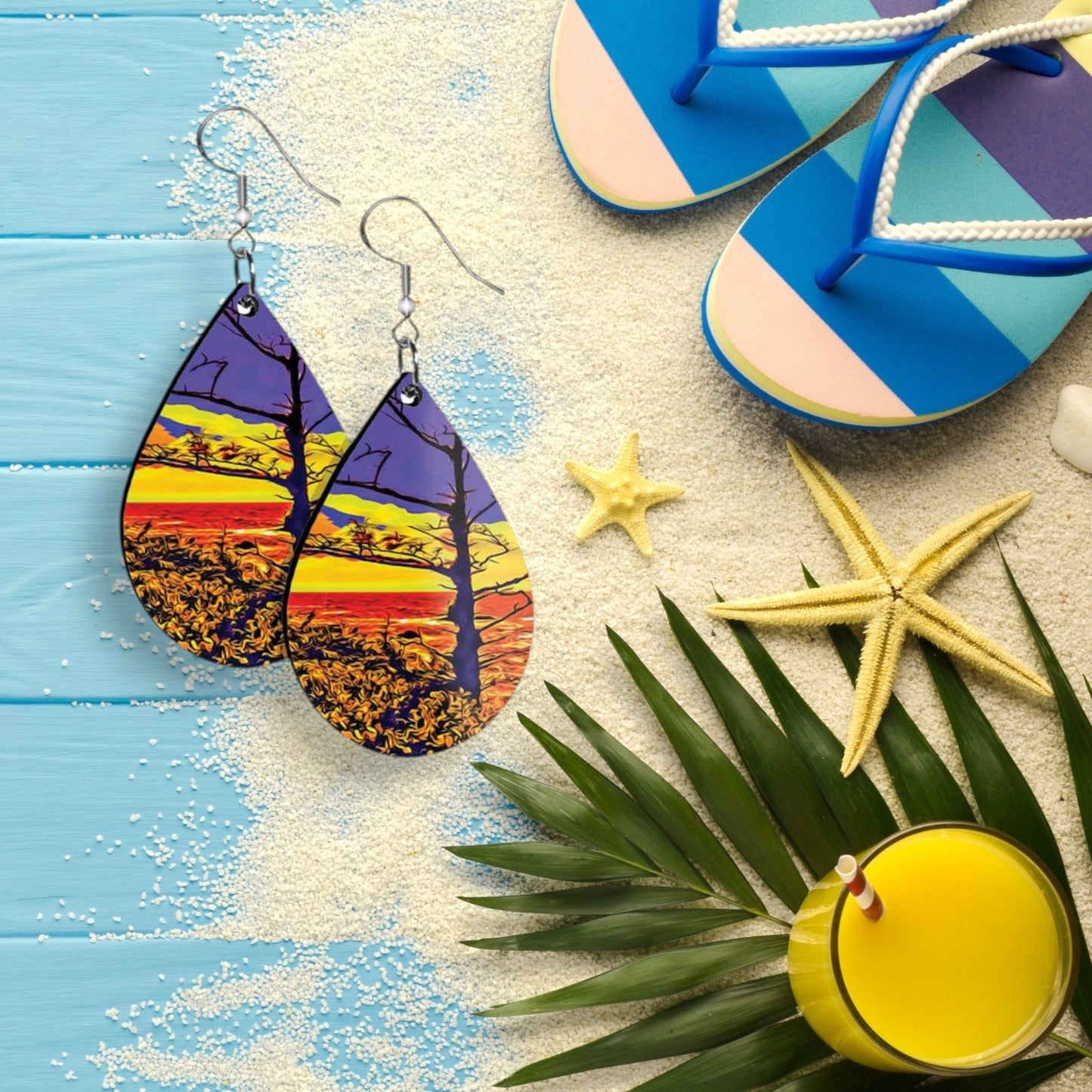 Wild Pacific Teardrop Earrings