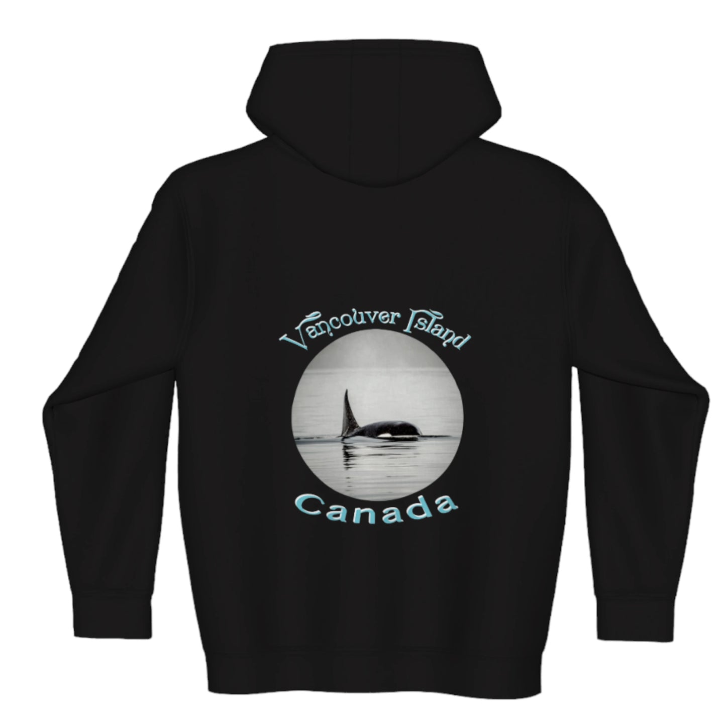 Orca Spray Vancouver Island Canada Premium Zipper Hoodie back