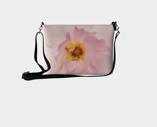 Center of My Universe Rose Vegan Leather Crossbody Purse