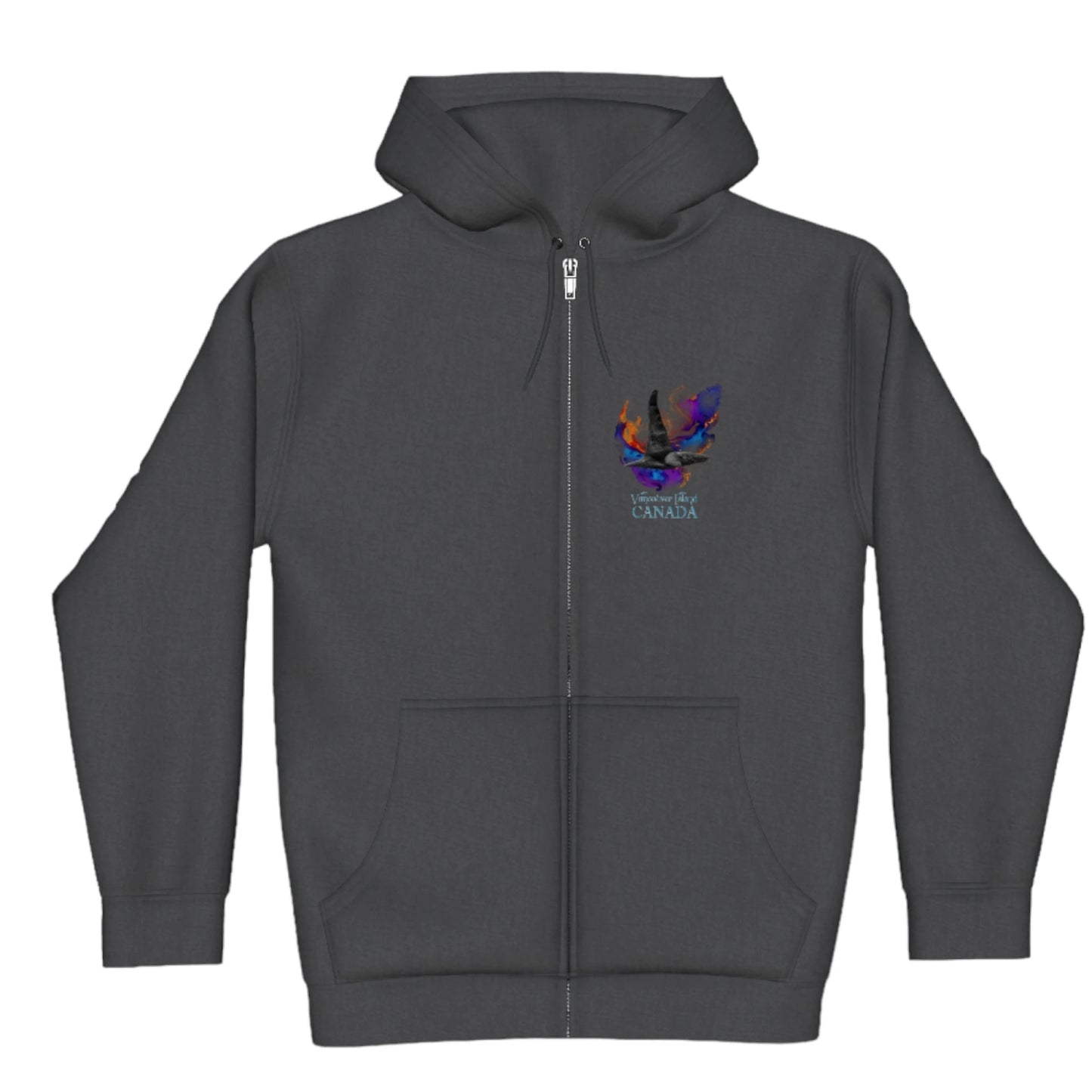 Orca Aura Vancouver Island Canada Premium Zipper Hoodie front