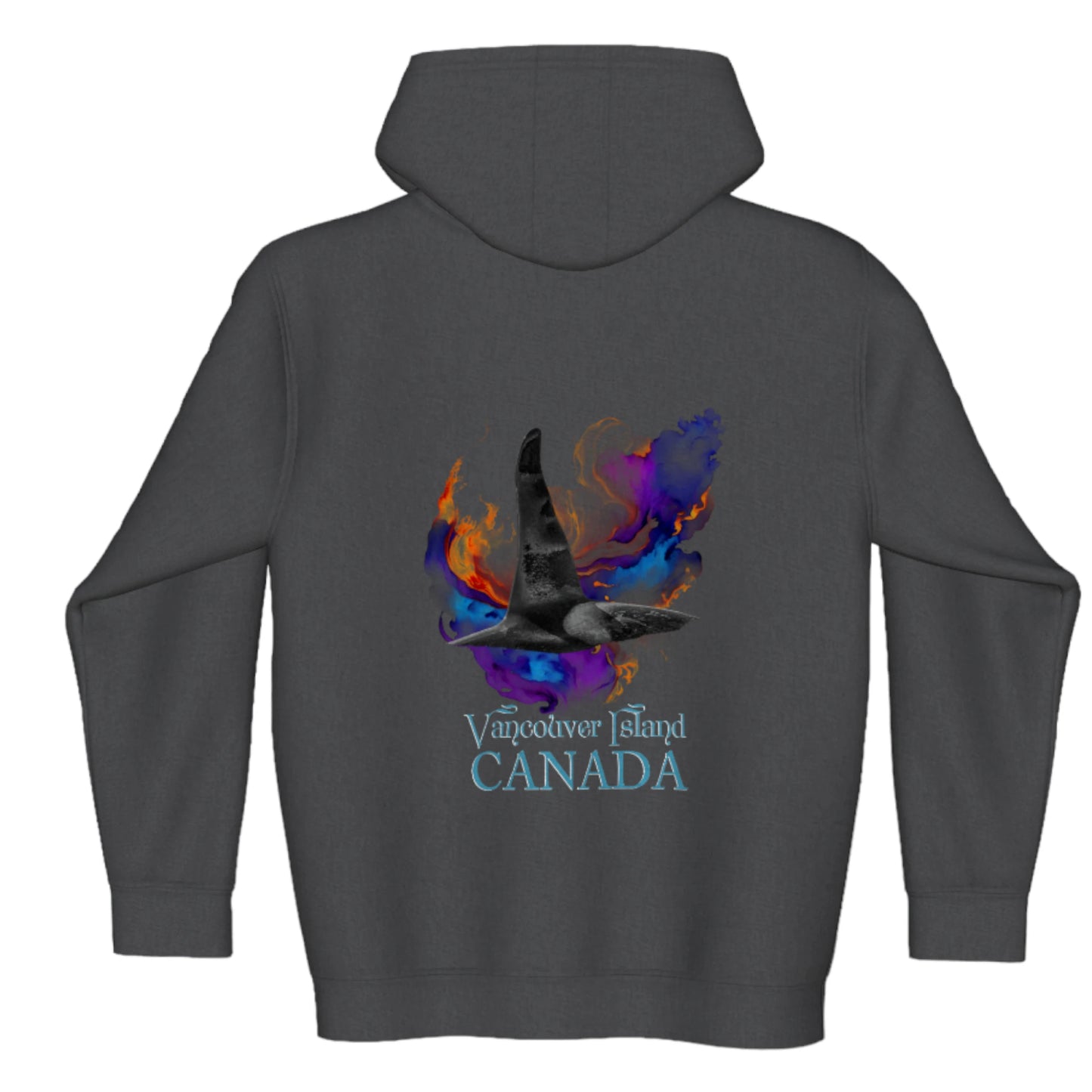 Orca Aura Vancouver Island Canada Premium Zipper Hoodie back