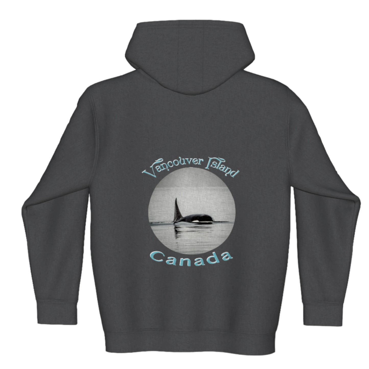 Orca Spray Vancouver Island Canada Premium Zipper Hoodie back