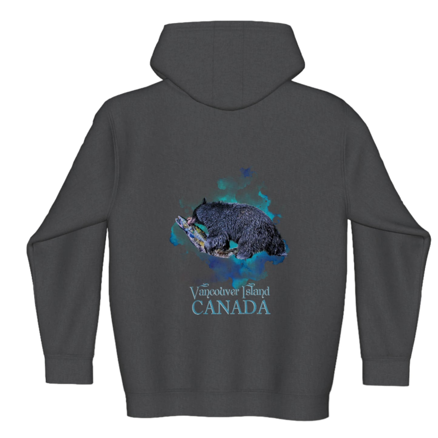 Salmon Bear Vancouver Island Canada Premium Zipper Hoodie back