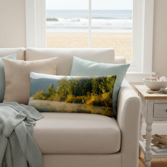 Fairy Lake Sunrise 24"x12" Throw Pillow Cover