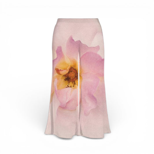 Floral patterned pants on a white background