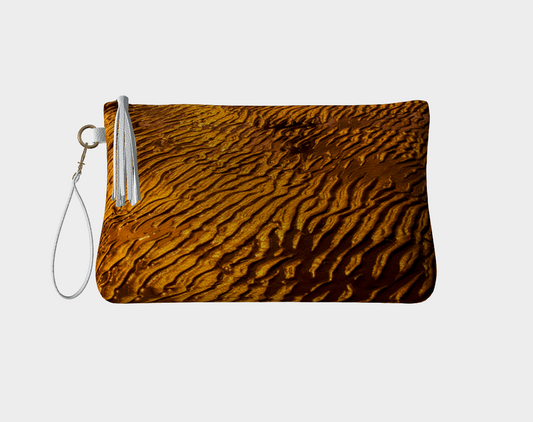 Golden Sand Vegan Leather Makeup Bag