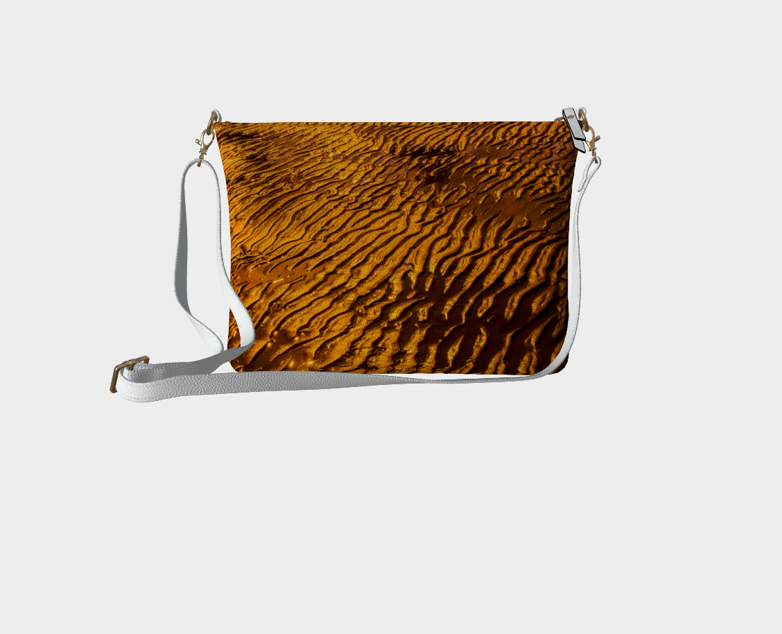 Golden Sand Vegan Leather Crossbody Purse