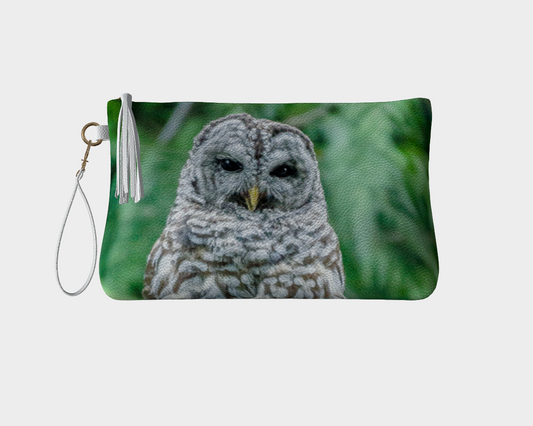 Good Evening Owl Vegan Leather Makeup Bag