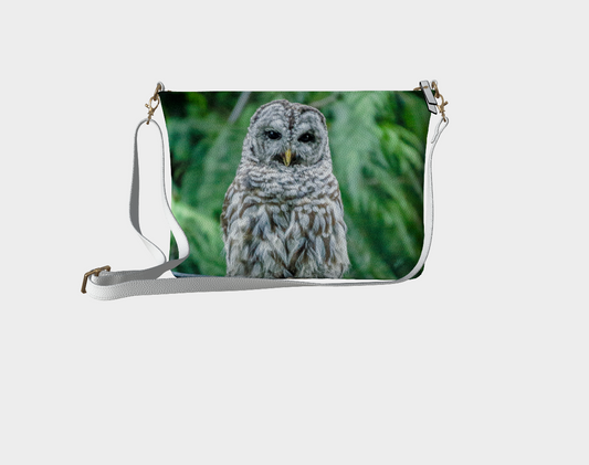 Good Evening Owl Vegan Leather Crossbody Purse
