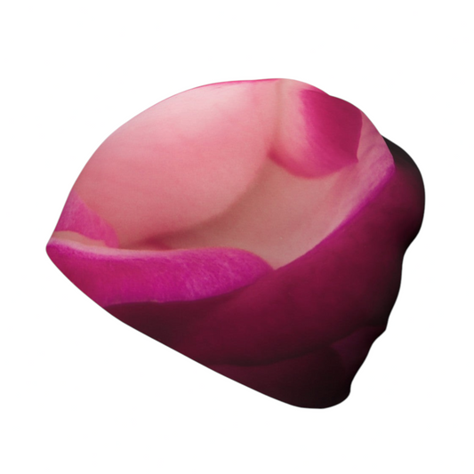 Left side Illuminated Rose Artwork Beanie by Roxy Hurtubise