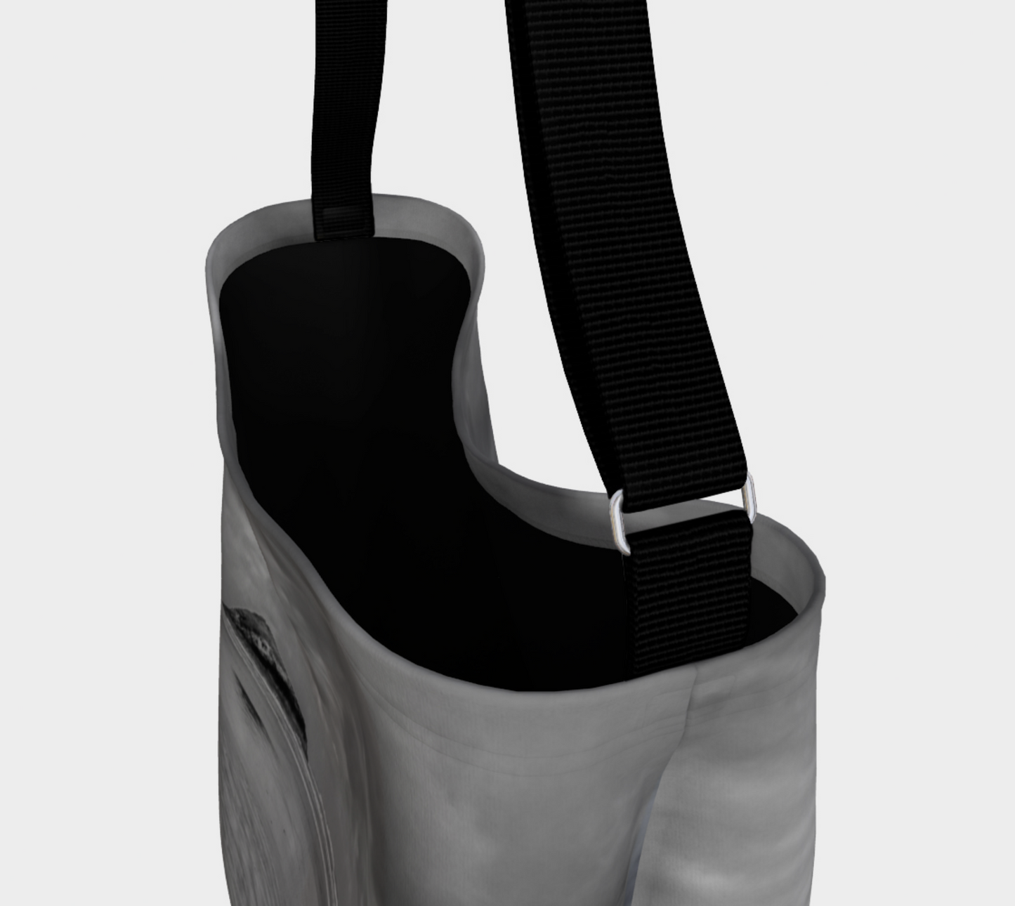 Interior black Long Beach Tofino Neoprene Day Tote