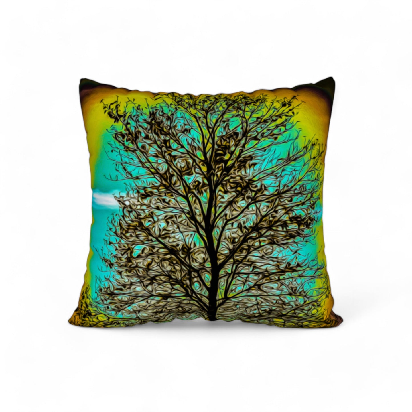 Island Tree of Life 22"x22" Throw Pillow Cover