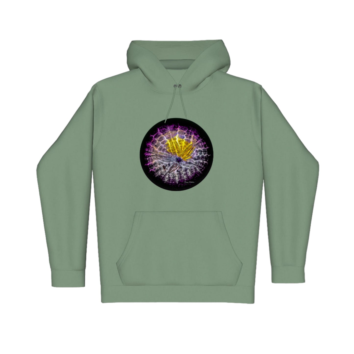Spotlight Sand Dollar Premium Pullover Hoodie. The image is of a sand dollar.
