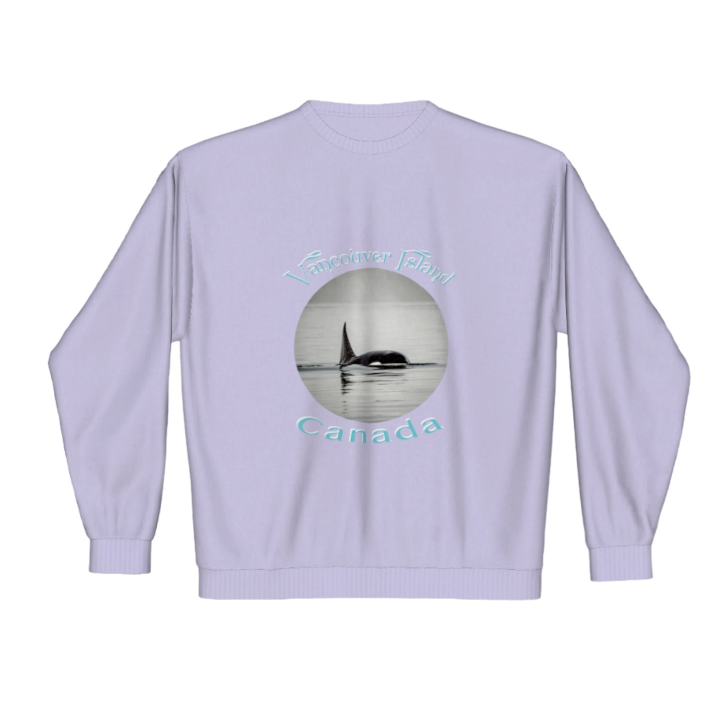 Orca Spray Vancouver Island Canada Premium Crewneck Sweatshirt. The image is of an orca exhaling while in the johnstone strait on Vancouver Island.
