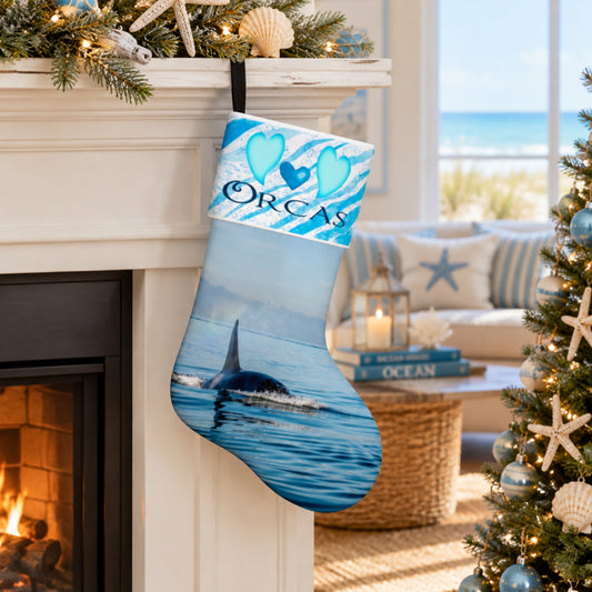 Love Orcas Holiday Stocking