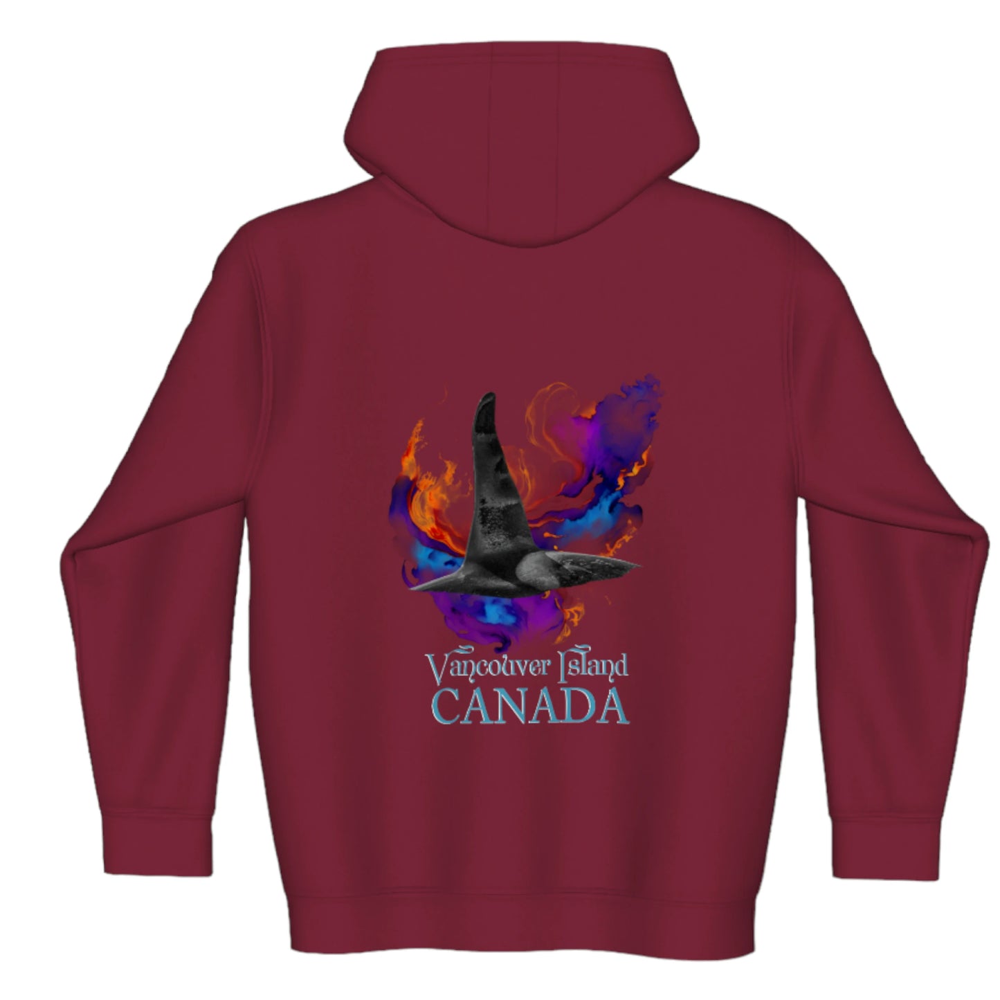 Orca Aura Vancouver Island Canada Premium Zipper Hoodie back