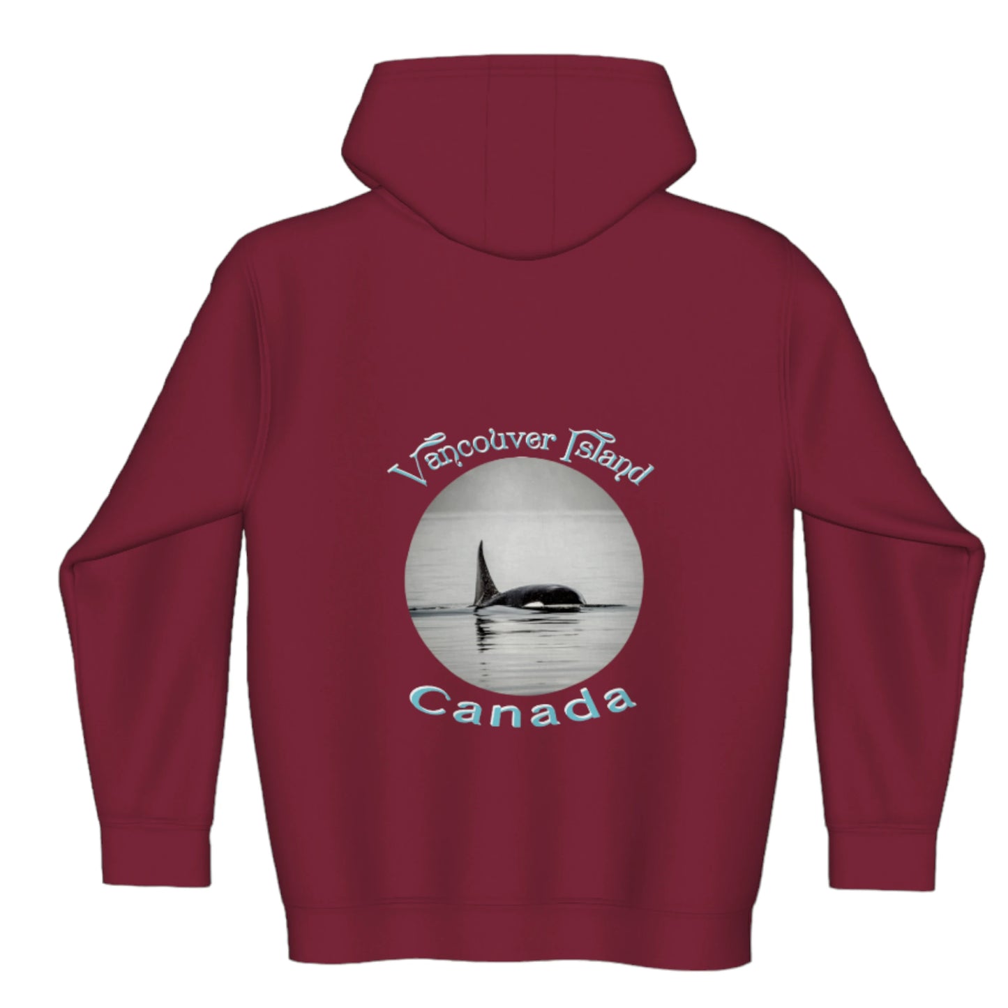 Orca Spray Vancouver Island Canada Premium Zipper Hoodie back