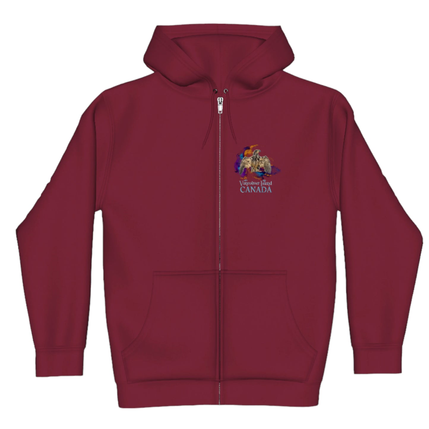 Thunderbird Vancouver Island Canada Premium Zipper Hoodie front
