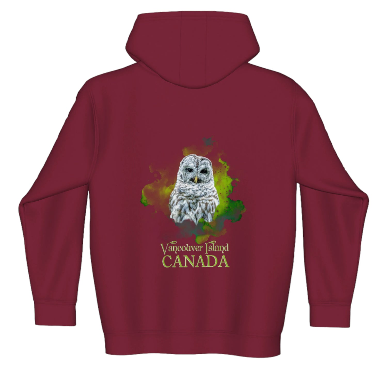 Wise Owl Vancouver Island Canada Premium Zipper Hoodie
