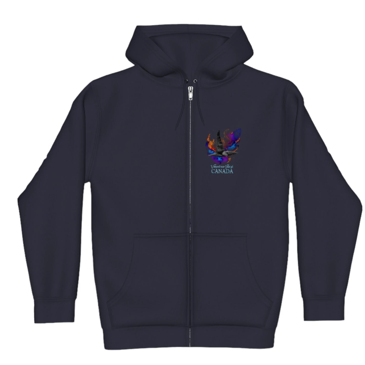 Orca Aura Vancouver Island Canada Premium Zipper Hoodie front
