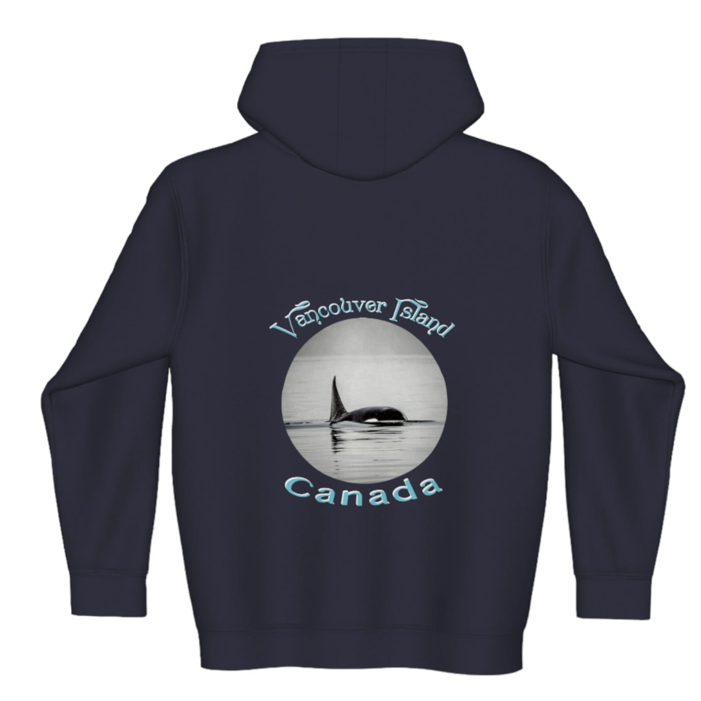 Orca Spray Vancouver Island Canada Premium Zipper Hoodie back