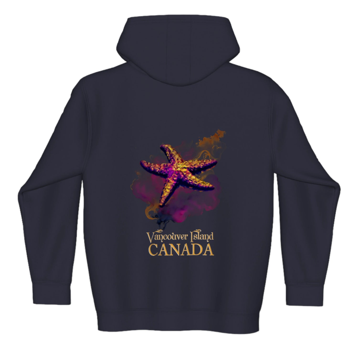 Star Track Vancouver Island Canada Premium Zipper Hoodie back