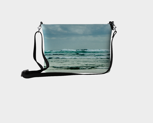 Ocean Calling Long Beach Tofino Vegan Leather Crossbody Purse