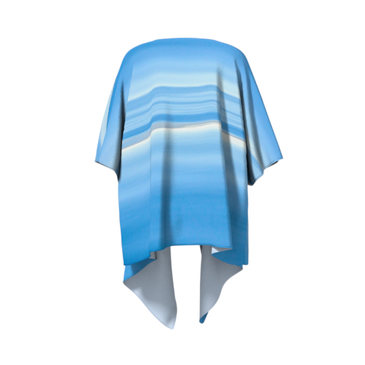 Ocean Blue Draped Kimono