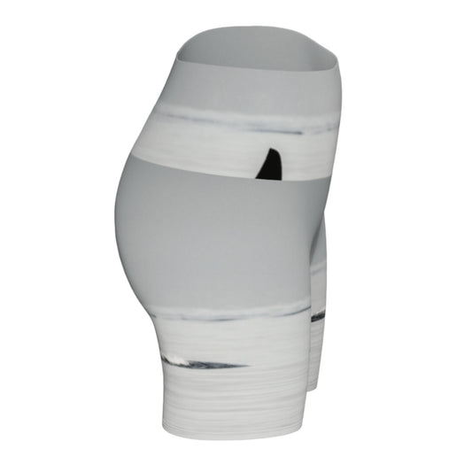 Orca Spy Hop Yoga Shorts is all over printed with a image of a orca in the spy hop position which is where they hover out of the water to look around.