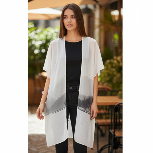 Pacific Mist Quadra Island Short Sleeve Kimono Wrap