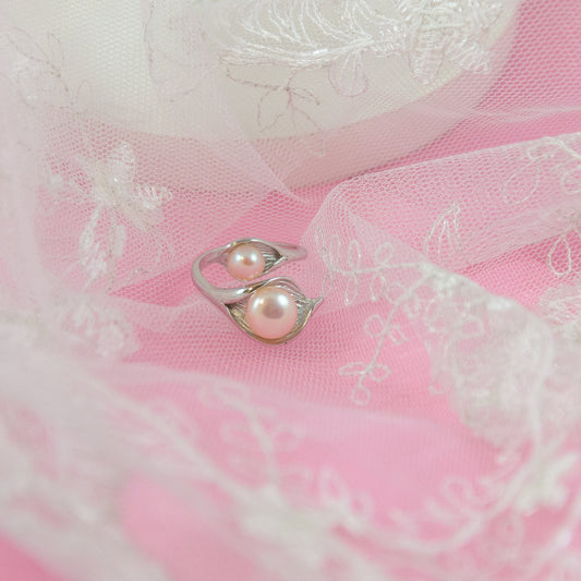 Lily of the Island Adjustable Freshwater Pink Pearl Ring