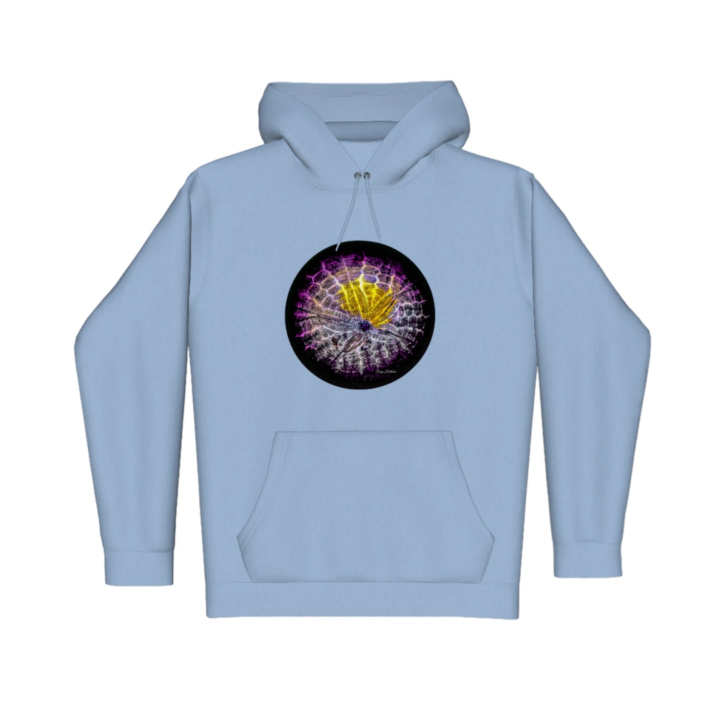 Spotlight Sand Dollar Premium Pullover Hoodie. The image is of a sand dollar.