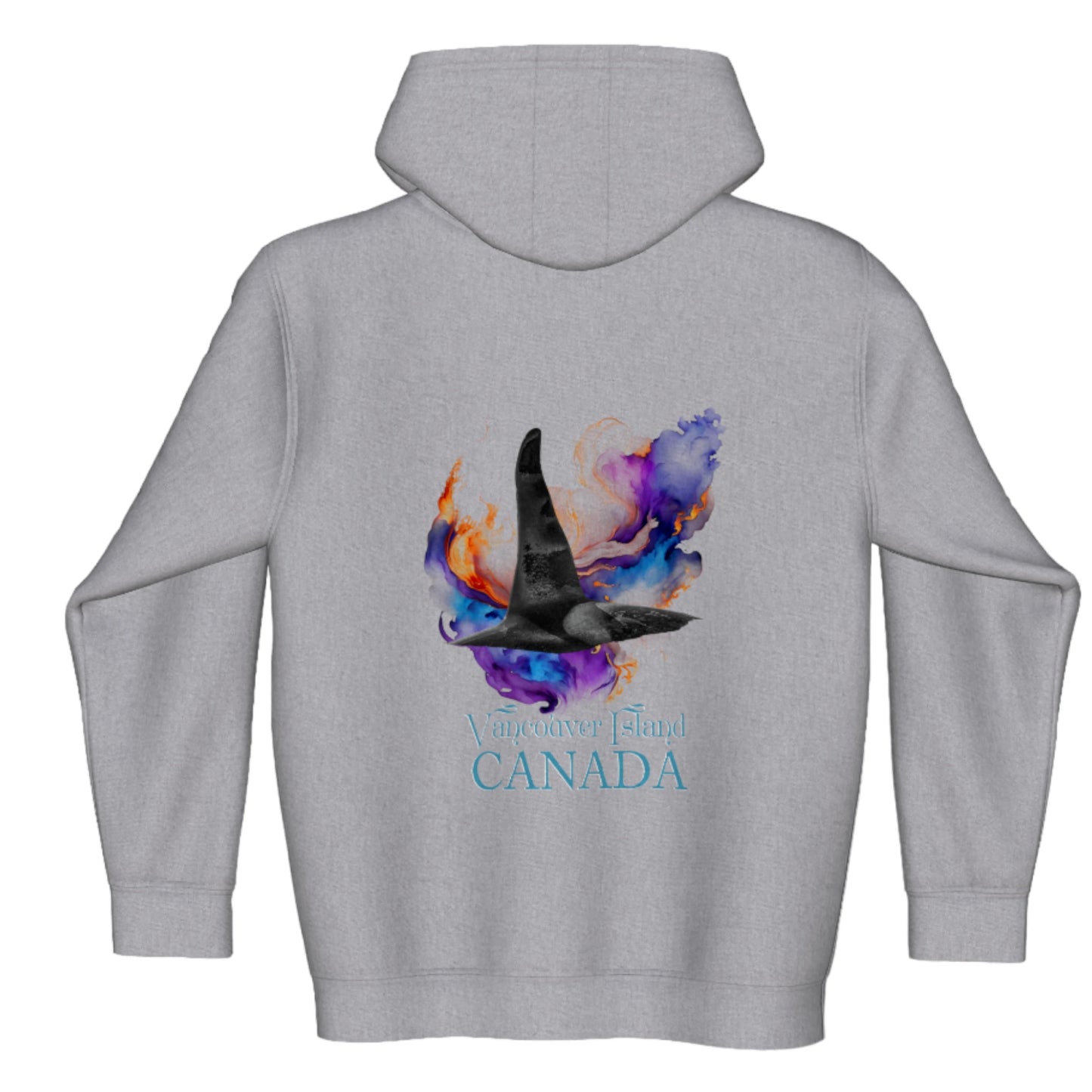 Orca Aura Vancouver Island Canada Premium Zipper Hoodie back