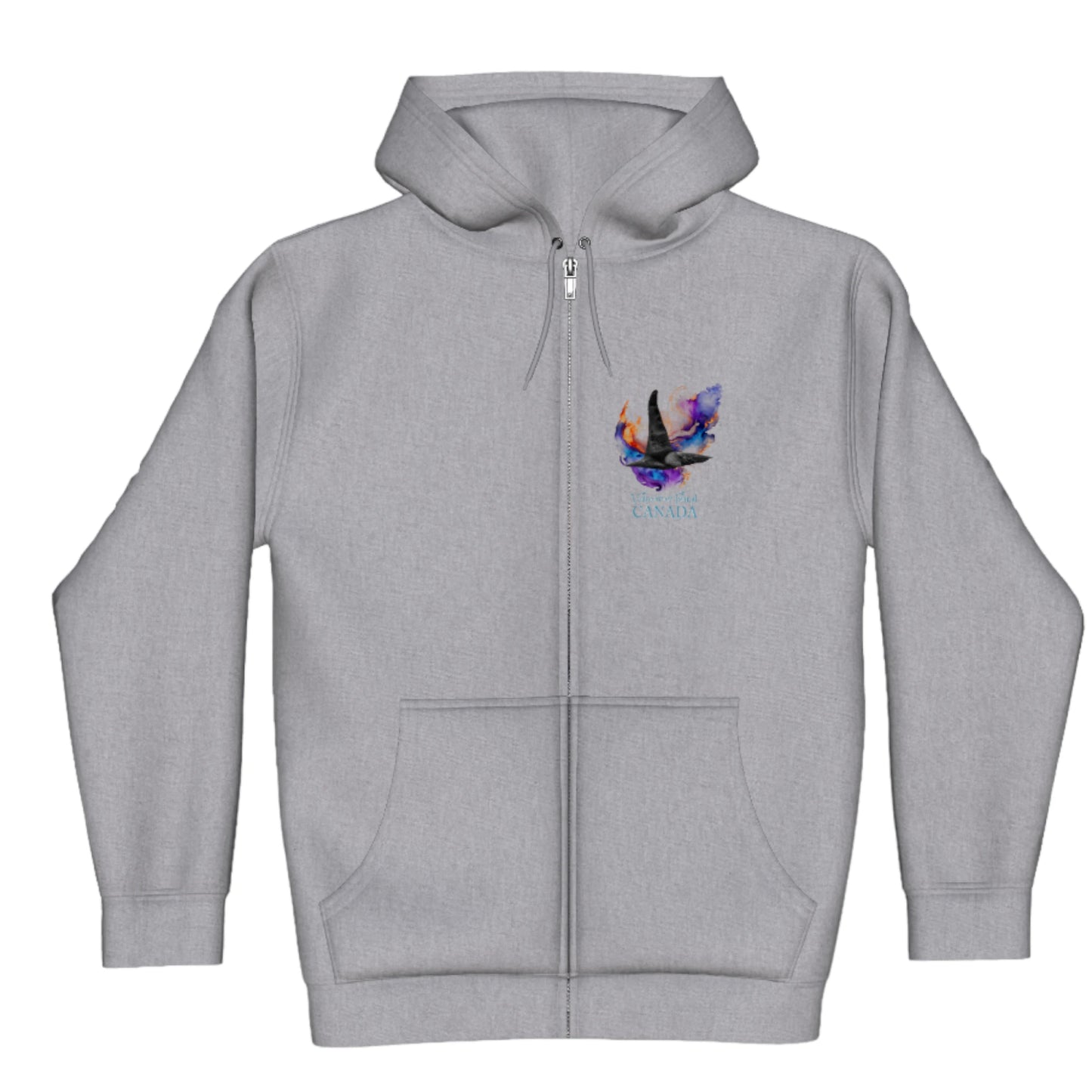Orca Aura Vancouver Island Canada Premium Zipper Hoodie front