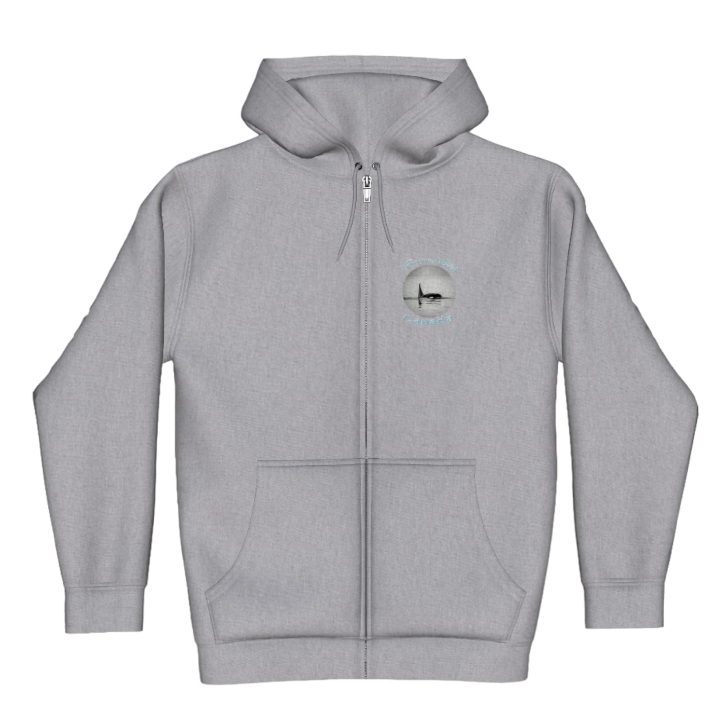 Orca Spray Vancouver Island Canada Premium Zipper Hoodie front
