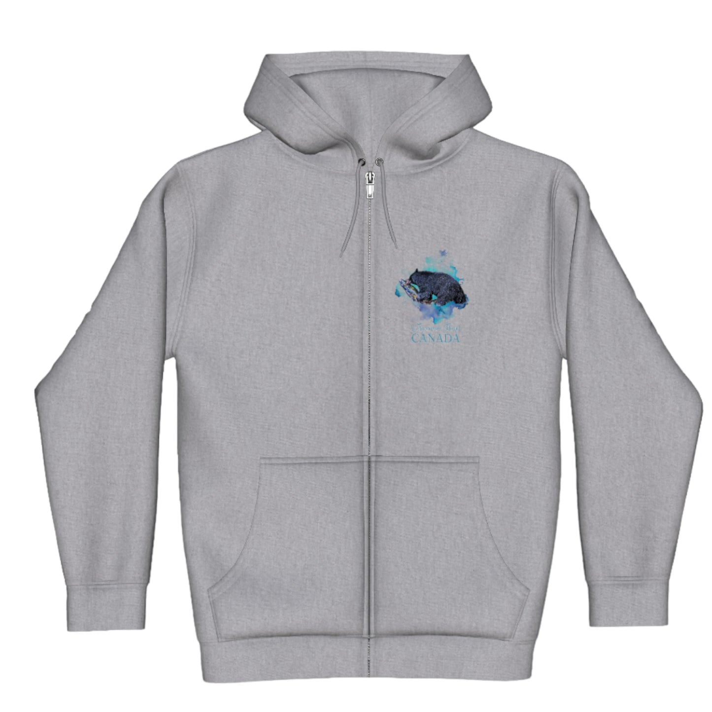 Salmon Bear Vancouver Island Canada Premium Zipper Hoodie front