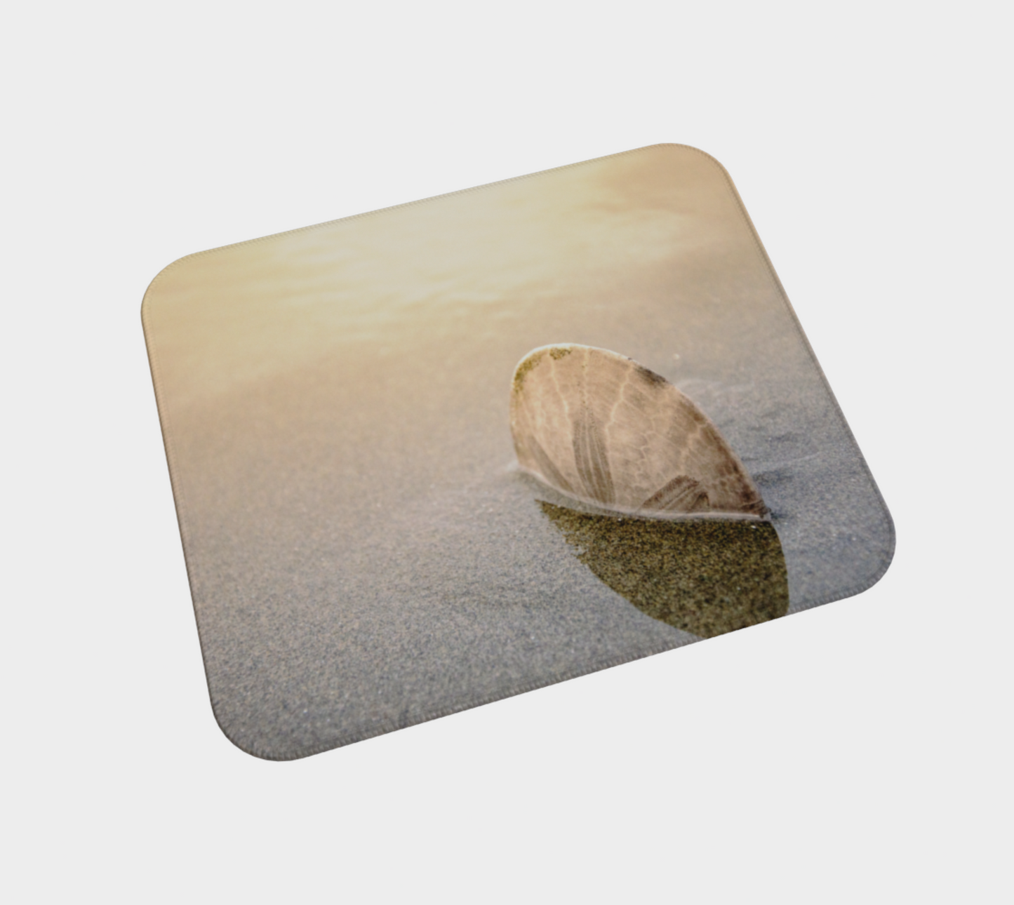 Standing in the Glow Sand Dollar Desk Mat Mousepad