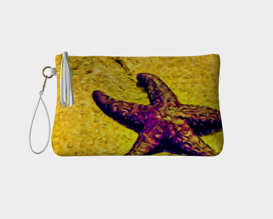 Star Track Vegan Leather Makeup Bag