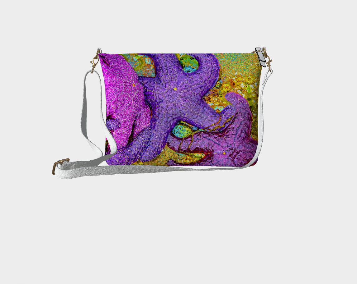 Starfish Cluster Vegan Leather Crossbody Purse