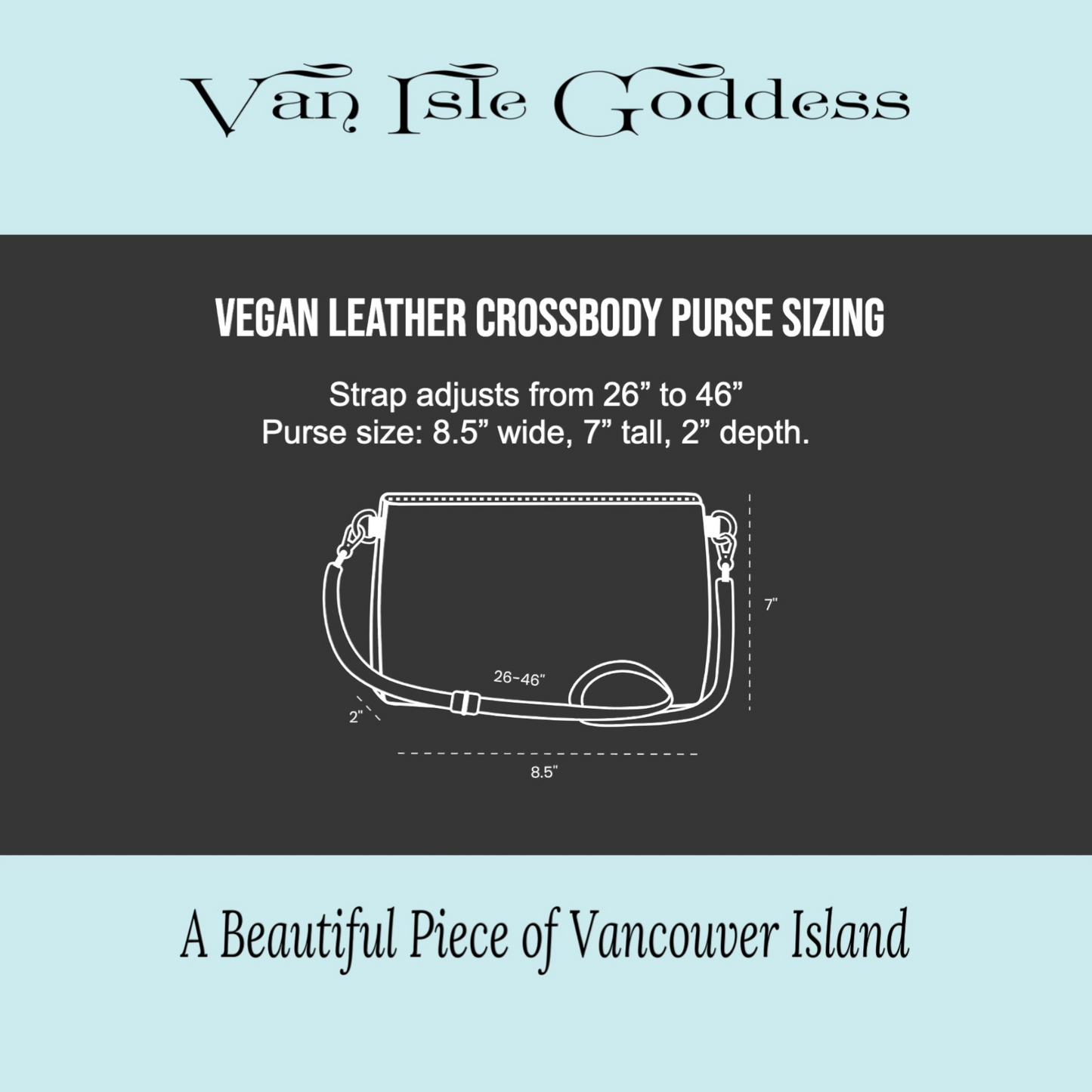 Long Beach Tofino Vegan Leather Crossbody Purse
