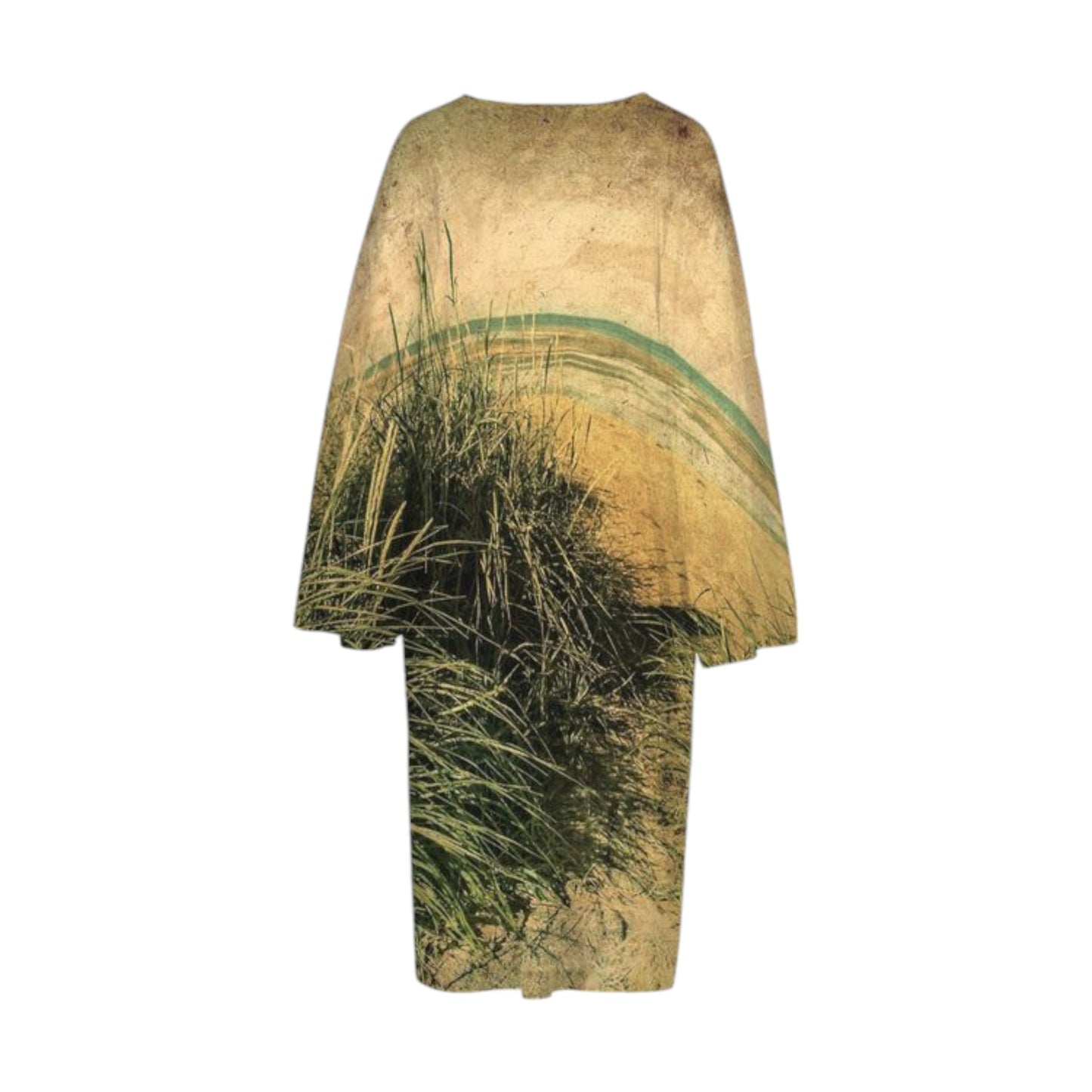 reverse Vintage beach all over print long sleeve kimono.