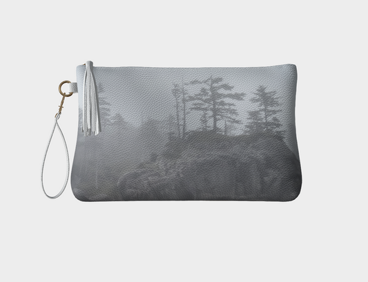 West Coast Ocean Fog Vegan Leather Makeup Bag