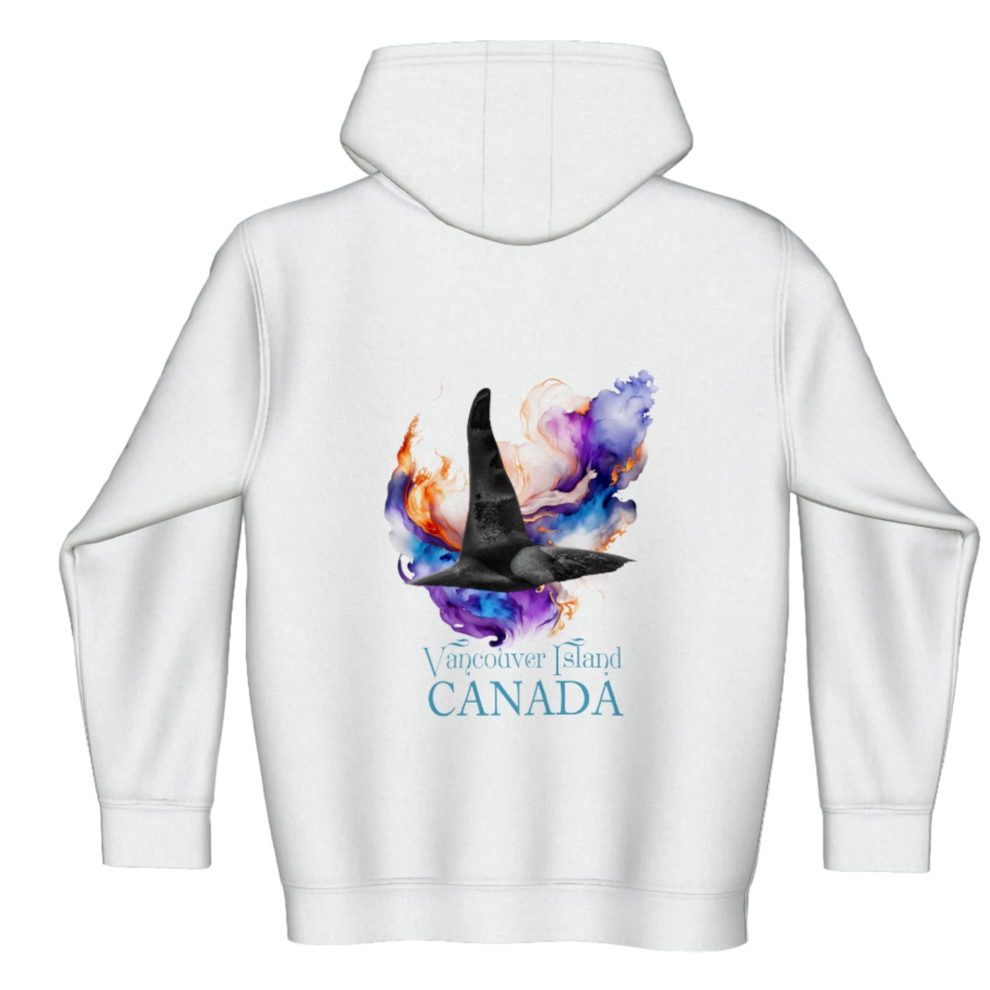 Orca Aura Vancouver Island Canada Premium Zipper Hoodie back