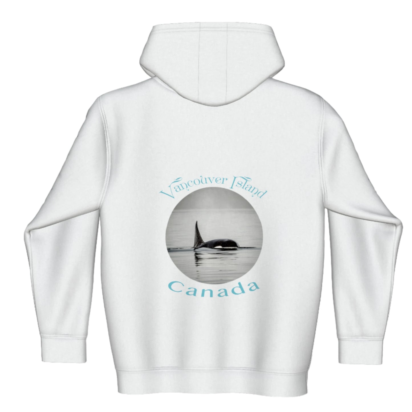 Orca Spray Vancouver Island Canada Premium Zipper Hoodie back
