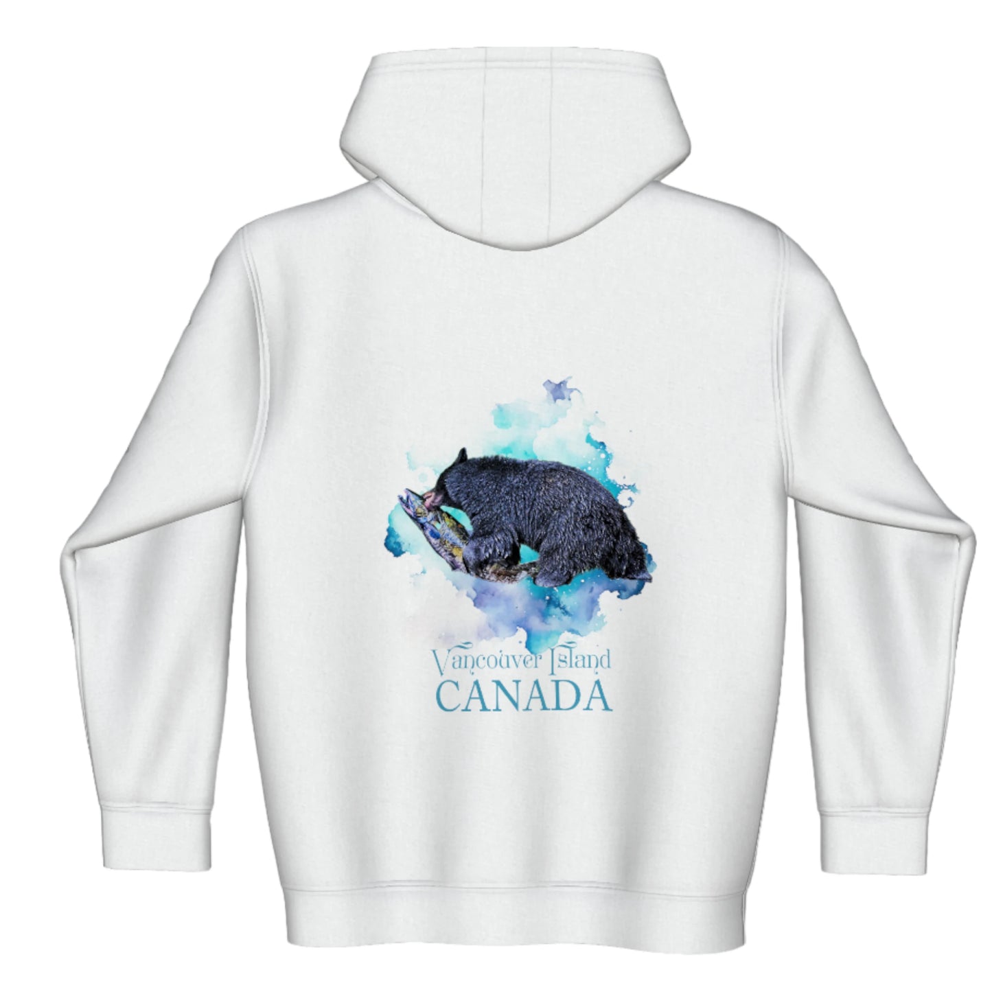 Salmon Bear Vancouver Island Canada Premium Zipper Hoodie back