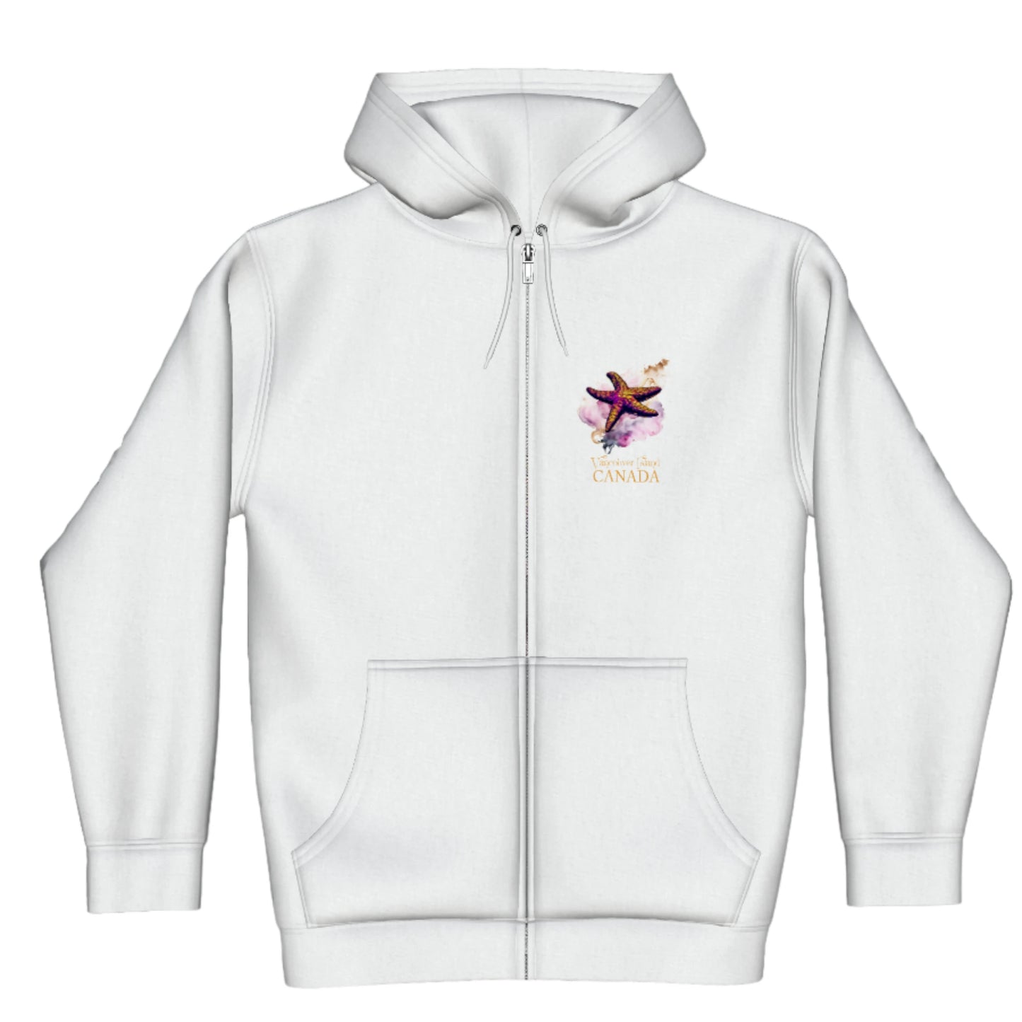 Star Track Vancouver Island Canada Premium Zipper Hoodie front