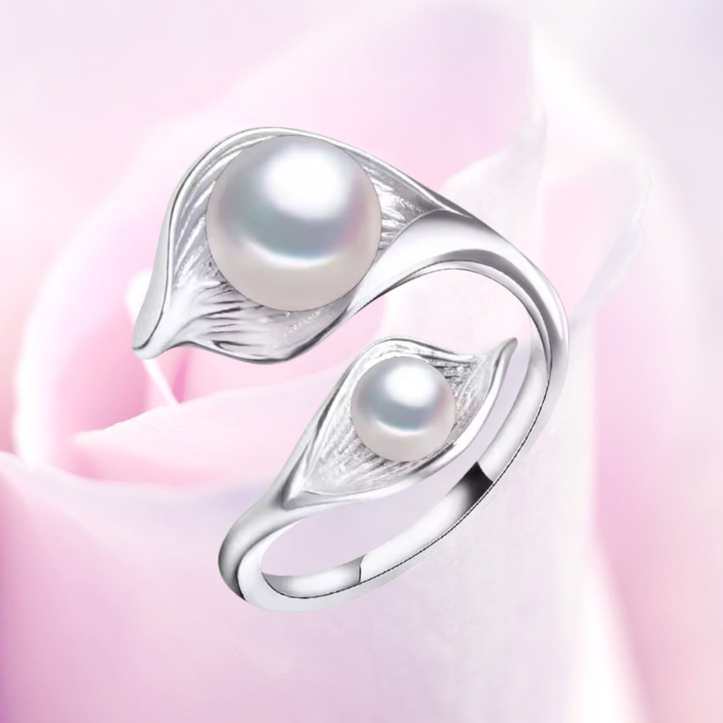Lily of the Island Adjustable Freshwater White Pearl Ring
