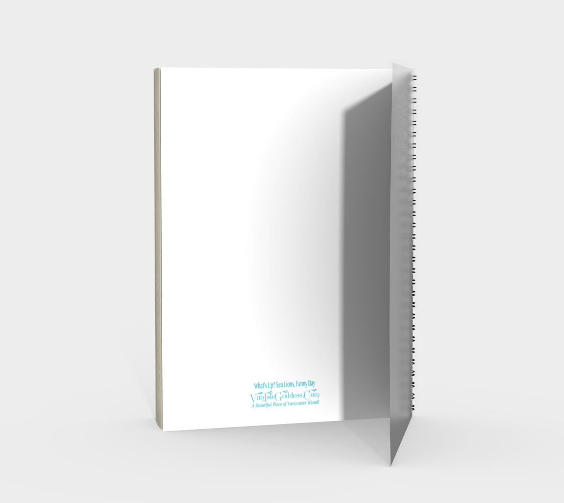 What's Up Sea Lions Vancouver Island Spiral Notebook White